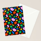 Colorful abstract organic shape art pattern Stationery Card Gallery Image 2
