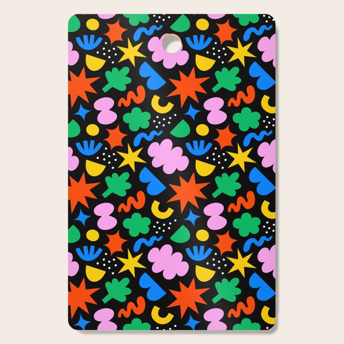 Colorful abstract organic shape art pattern Cutting Board Gallery Image 1