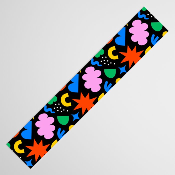 Colorful abstract organic shape art pattern Table Runner Gallery Image 3