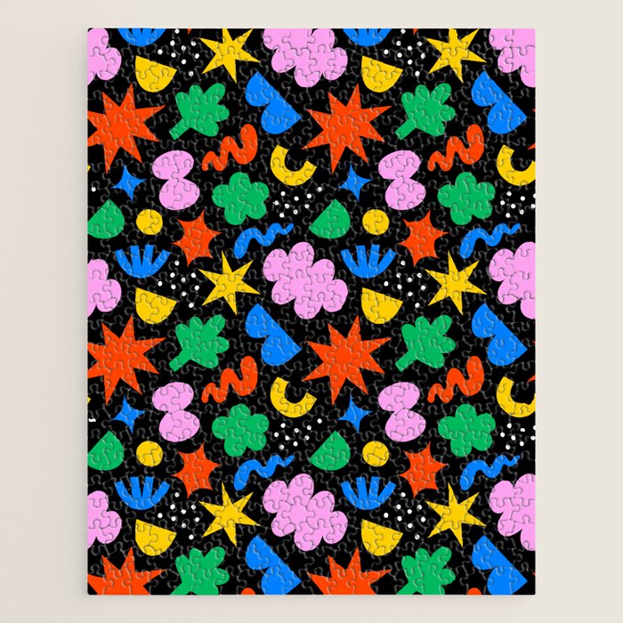 Colorful abstract organic shape art pattern Jigsaw Puzzle Gallery Image 1