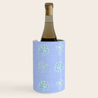 Coastal Coral Block Print in Blue and Aqua Wine Chiller Gallery Image 3