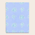 Coastal Coral Block Print in Blue and Aqua Notebook Gallery Image 4