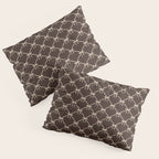 Bows and Ribbons Pattern LXIII Mocha Brown Pillow Sham Gallery Image 3