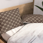 Bows and Ribbons Pattern LXIII Mocha Brown Pillow Sham Gallery Image 2