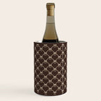 Bows and Ribbons Pattern LXIII Mocha Brown Wine Chiller Gallery Image 1