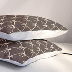 Bows and Ribbons Pattern LXIII Mocha Brown Pillow Sham Gallery Image 3