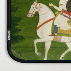  Painting. Love. A prince on a horse with attendants, taking leave of a lady. Indian Art Painted on paper.  Laptop Sleeve Gallery Image 3