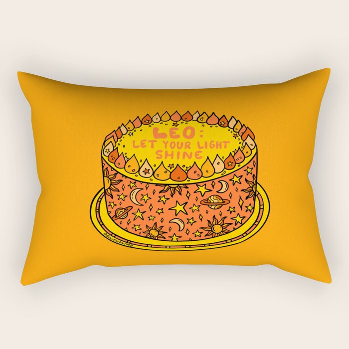 Leo Cake Rectangular Pillow Gallery Image 2