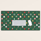 Geometric christmas decoration pattern Desk Mat Gallery Image 1