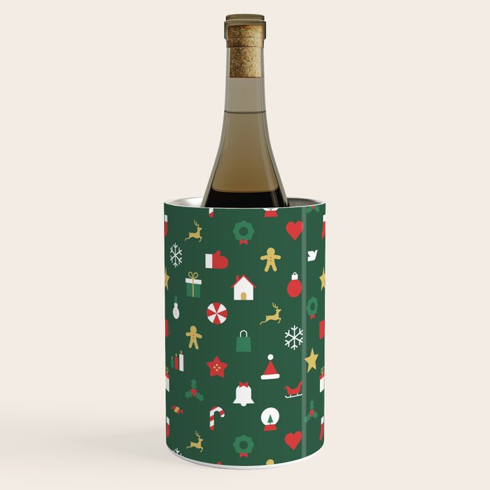 Geometric christmas decoration pattern Wine Chiller Gallery Image 1