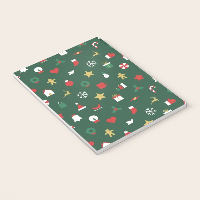 Geometric christmas decoration pattern Notebook Gallery Image 3