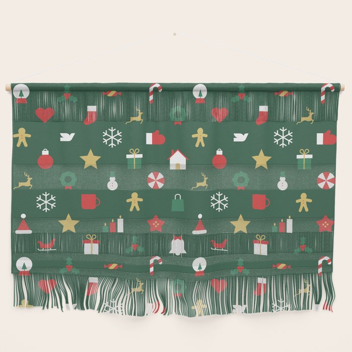 Geometric christmas decoration pattern Wall Hanging Gallery Image 1