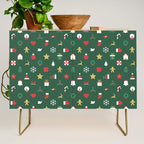 Geometric christmas decoration pattern Credenza Gallery Image 1
