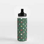 Geometric christmas decoration pattern Water Bottle Gallery Image 2