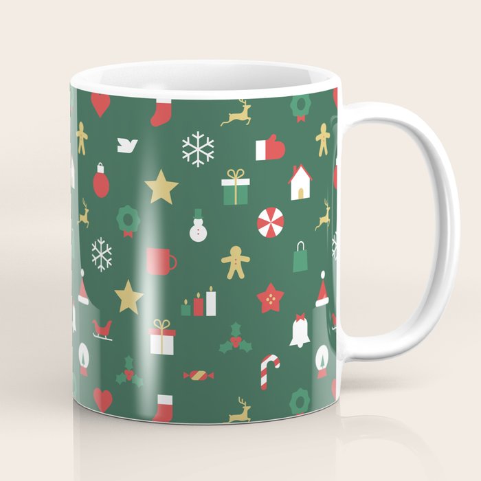 Geometric christmas decoration pattern Coffee Mug Gallery Image 1