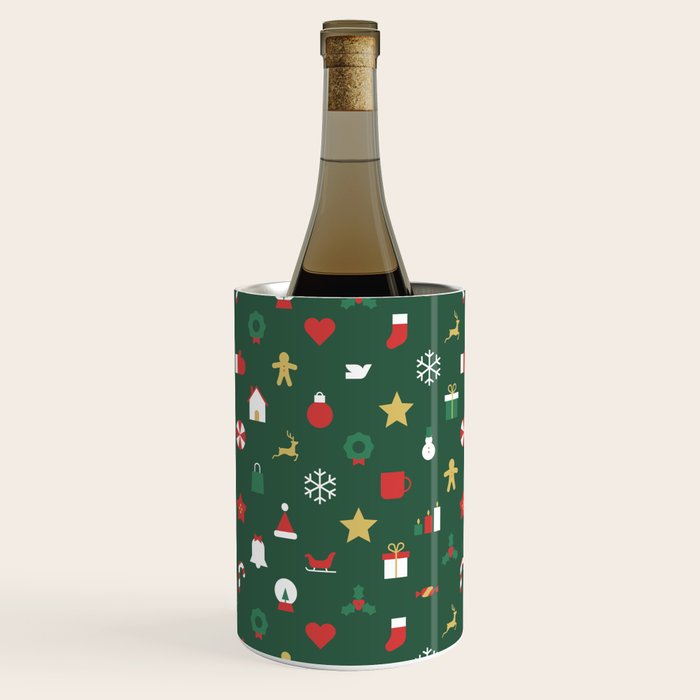 Geometric christmas decoration pattern Wine Chiller Gallery Image 2