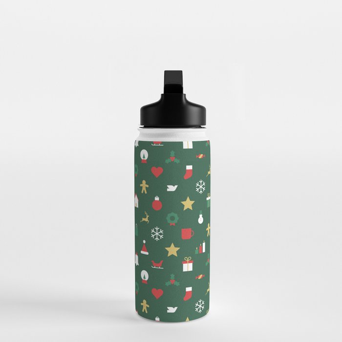 Geometric christmas decoration pattern Water Bottle Gallery Image 3