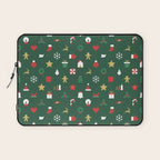 Geometric christmas decoration pattern Laptop Sleeve Gallery Image 1