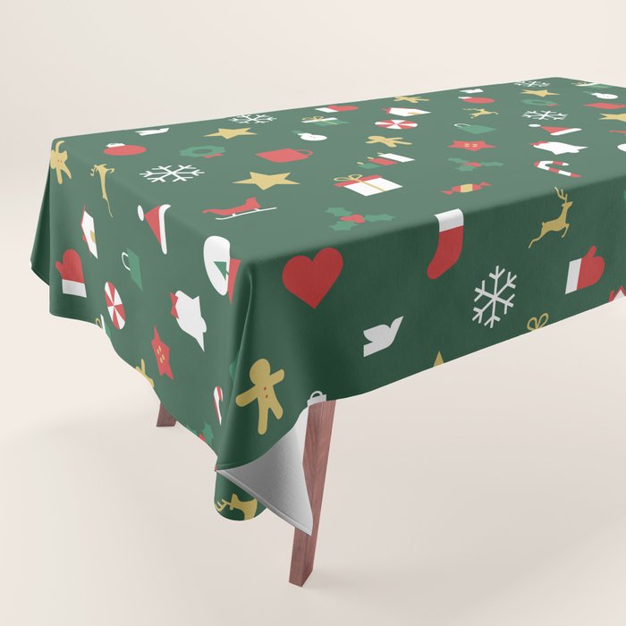 Geometric christmas decoration pattern Tablecloth Gallery Image 1