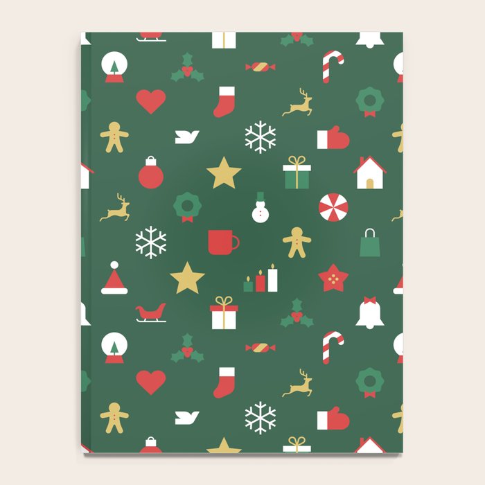Geometric christmas decoration pattern Notebook Gallery Image 4