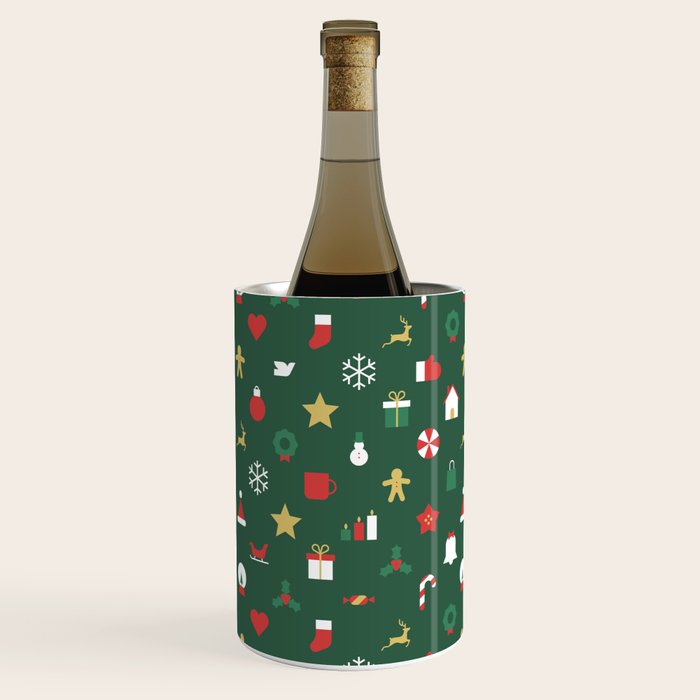 Geometric christmas decoration pattern Wine Chiller Gallery Image 3