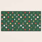 Geometric christmas decoration pattern Desk Mat Gallery Image 3