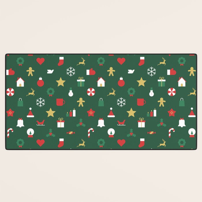 Geometric christmas decoration pattern Desk Mat Gallery Image 3