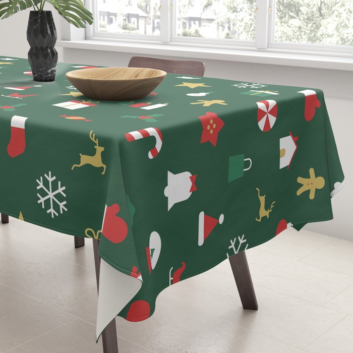 Geometric christmas decoration pattern Tablecloth Gallery Image 3