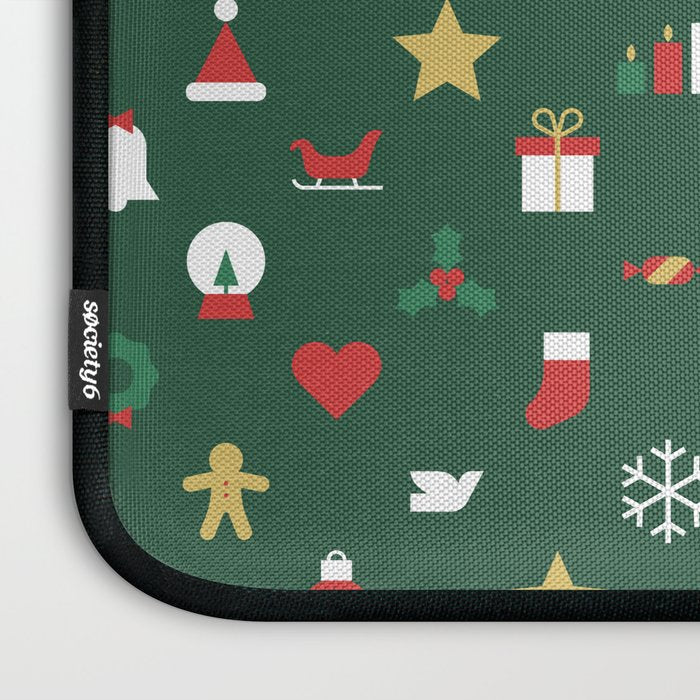 Geometric christmas decoration pattern Laptop Sleeve Gallery Image 3