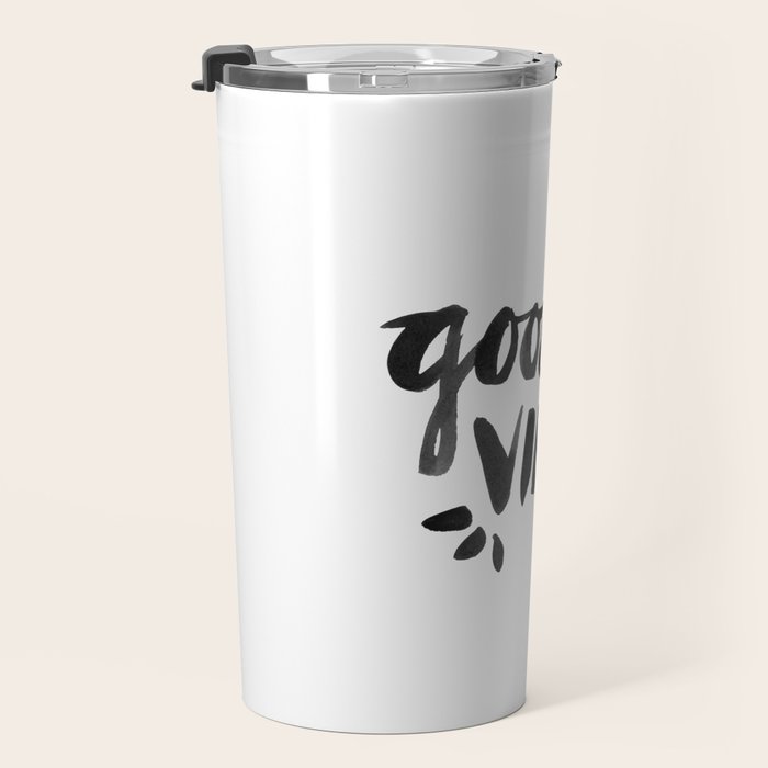 Good Vibes â Black Ink Travel Mug Gallery Image 3