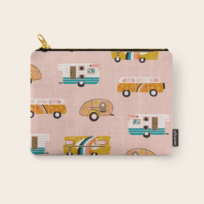 Retro Road Trip - Pink Palette Carry All Pouch Gallery Image 1