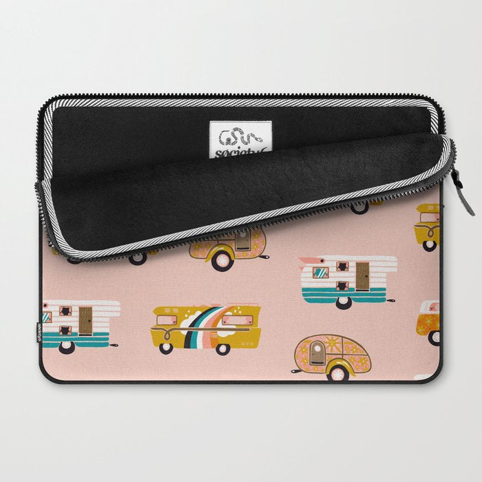 Retro Road Trip - Pink Palette Laptop Sleeve Gallery Image 2