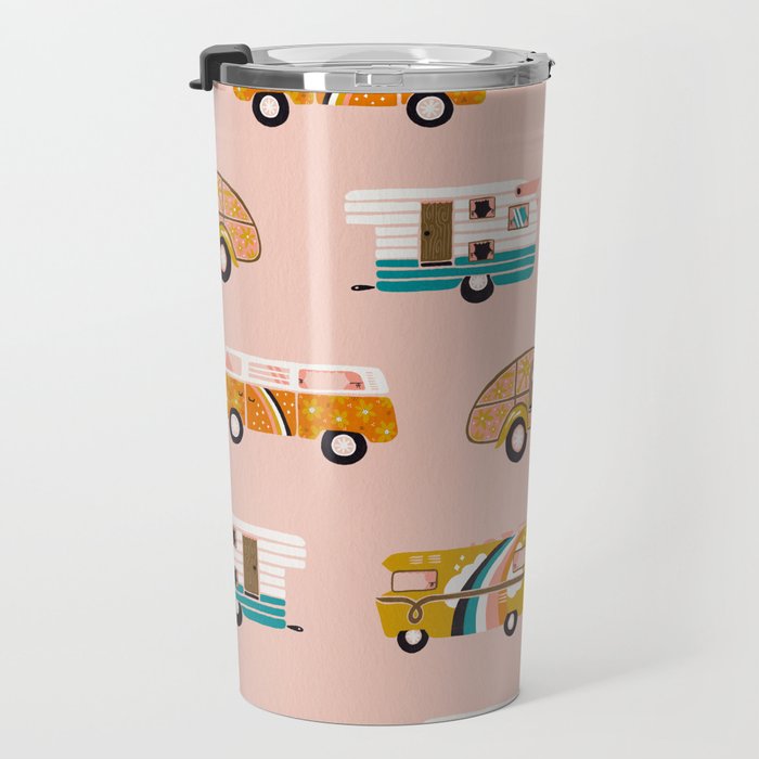 Retro Road Trip - Pink Palette Travel Mug Gallery Image 3