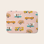 Retro Road Trip - Pink Palette Bath Mat Gallery Image 1
