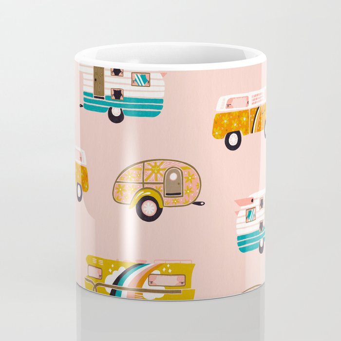 Retro Road Trip - Pink Palette Coffee Mug Gallery Image 4