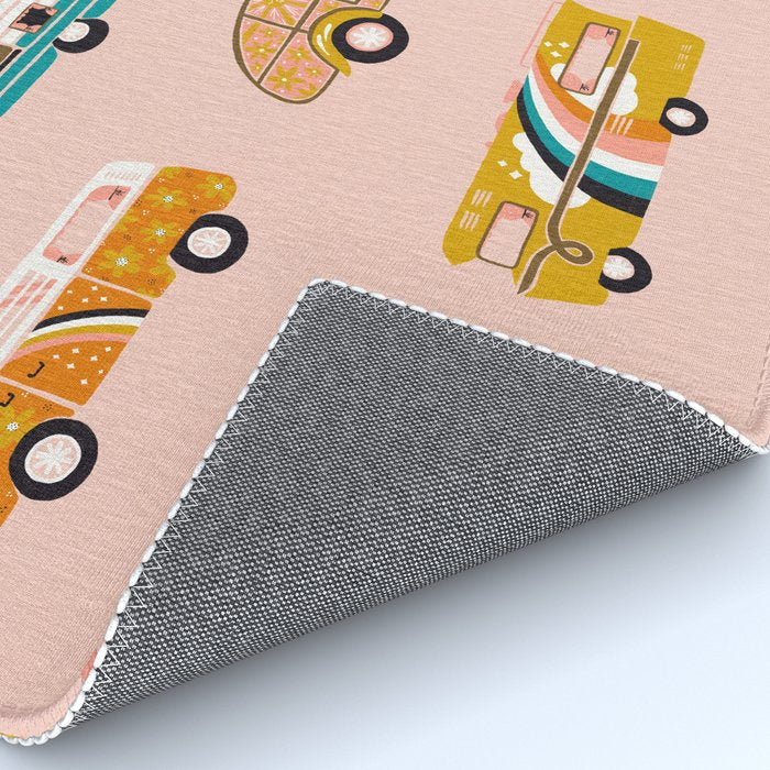 Retro Road Trip - Pink Palette Rug Gallery Image 4