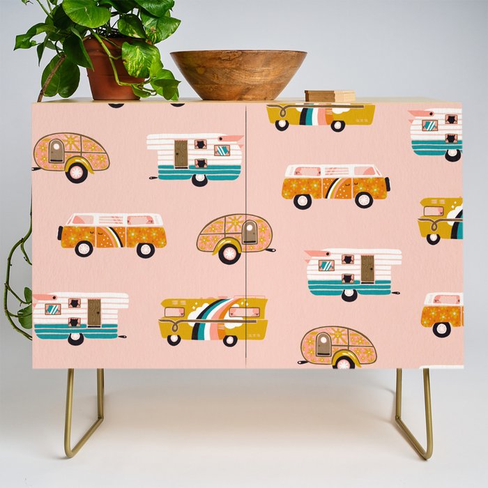 Retro Road Trip - Pink Palette Credenza Gallery Image 1