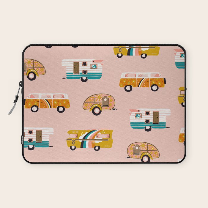 Retro Road Trip - Pink Palette Laptop Sleeve Gallery Image 1