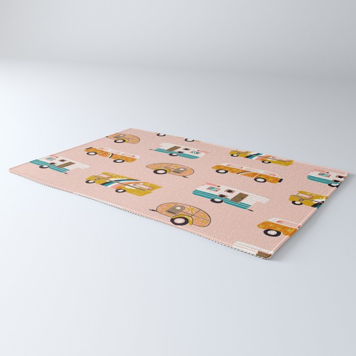 Retro Road Trip - Pink Palette Rug Gallery Image 3