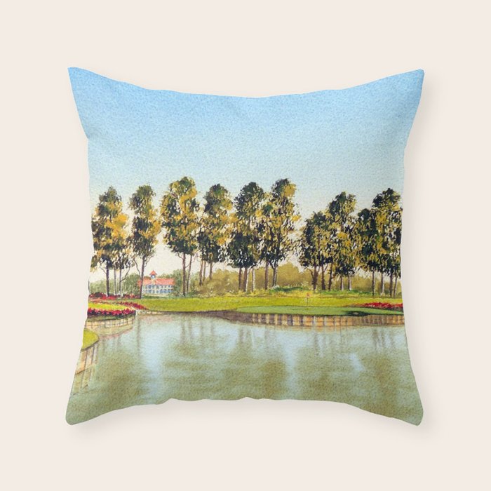 Sawgrass TPC Golf Course 17th Hole Throw Pillow Gallery Image 6