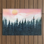 Forest Under the Sunset Outdoor Rug Gallery Image 1