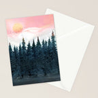 Forest Under the Sunset Stationery Card Gallery Image 2