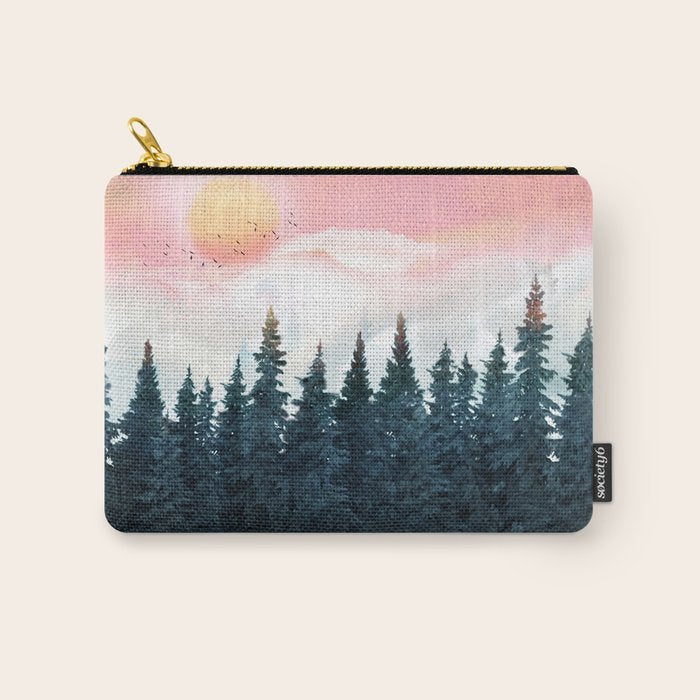 Forest Under the Sunset Carry All Pouch Gallery Image 1