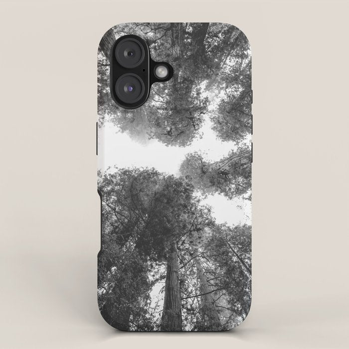 Into the Mist - Black and White Nature Photography iPhone Case Gallery Image 1