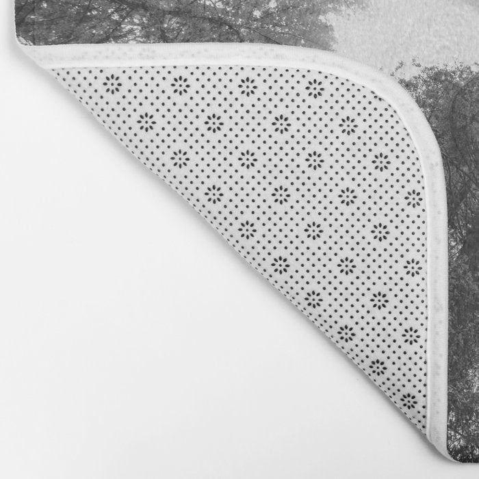 Into the Mist - Black and White Nature Photography Bath Mat Gallery Image 2