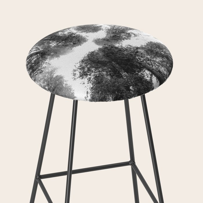 Into the Mist - Black and White Nature Photography Stool Gallery Image 2