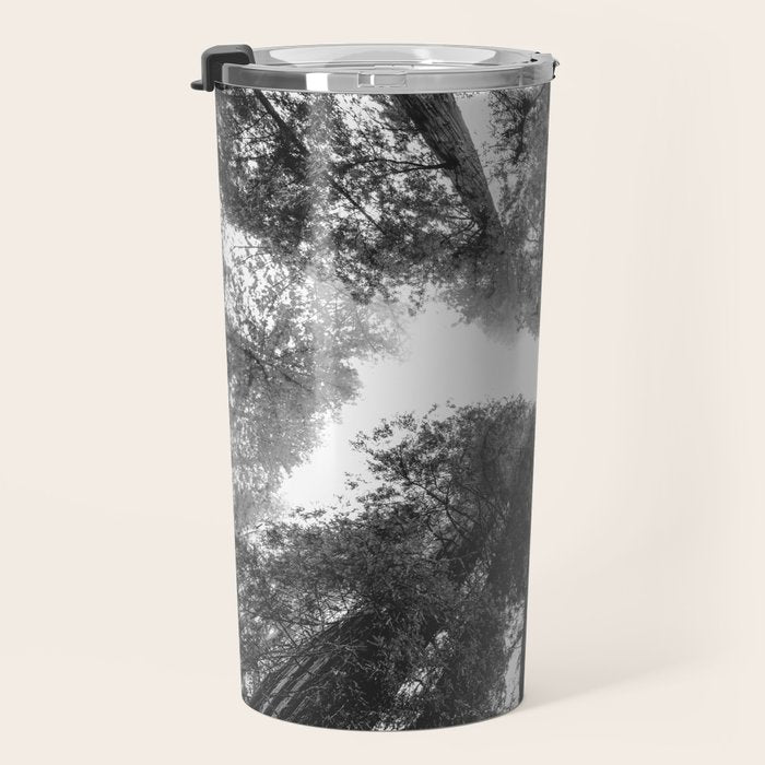 Into the Mist - Black and White Nature Photography Travel Mug Gallery Image 3