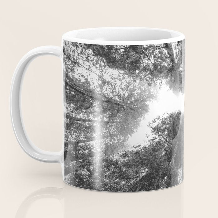 Into the Mist - Black and White Nature Photography Coffee Mug Gallery Image 3