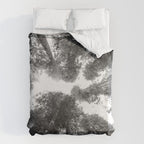 Into the Mist - Black and White Nature Photography Duvet Cover Gallery Image 6