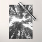 Into the Mist - Black and White Nature Photography Wrapping Paper Gallery Image 1